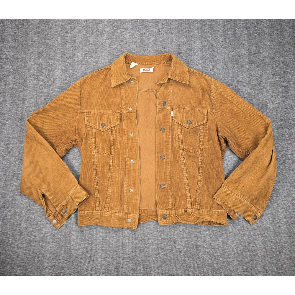 Vintage Distressed Levi's White Tab Corduroy Trucker Jacket‎ Type 3 70805